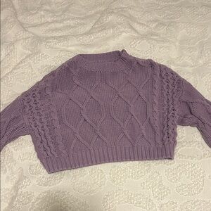 Aeropostale Lavender Cable Knit Women's Sweater